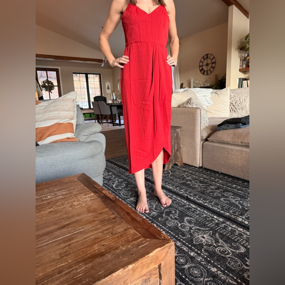 Lulus red midi dress